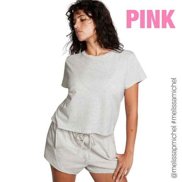 NWT PINK VS Cotton Short-Sleeve Tee - Picture 2 of 6